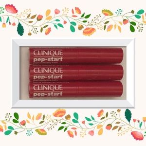 Clinique lot of 3 Pep Start 🍒 Cherry Lip Balm